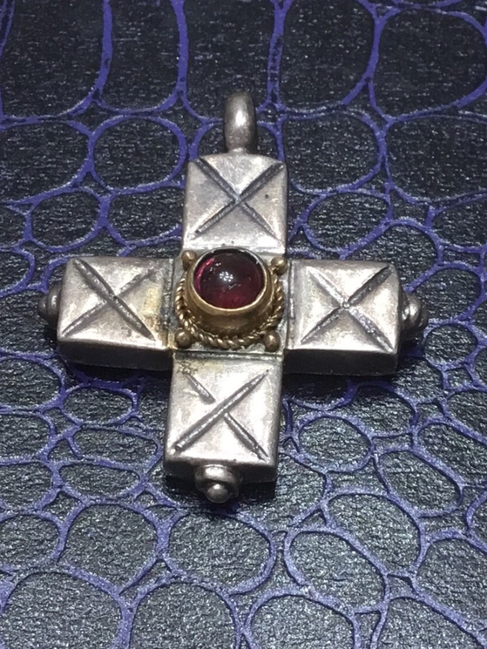 Vintage Greek and Byzantine Sterling SIlver 925 Cross Pendant Jewelry